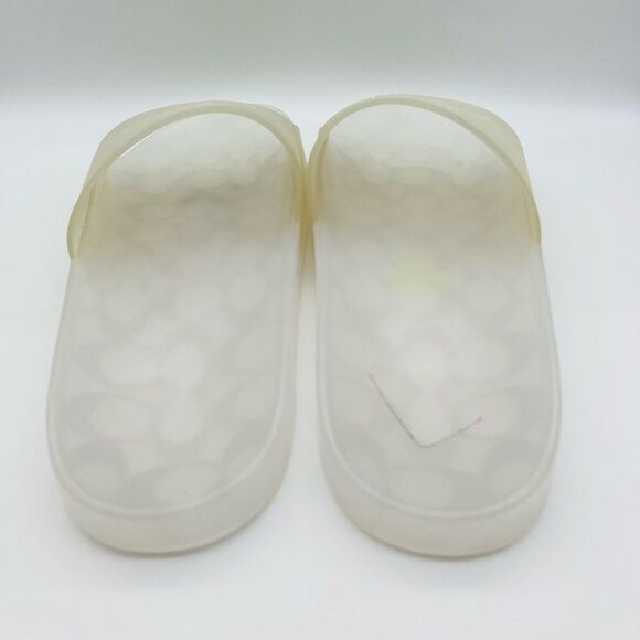 NWT Coach Men’s Clear Slide Chalk Sandals Size 9D - Picture 5 of 8